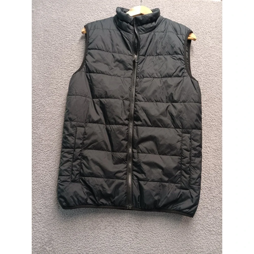 SWISSTECH Men's Puffer‎ Vest Small S Black Quilted Insulated Zip Core Warmer
